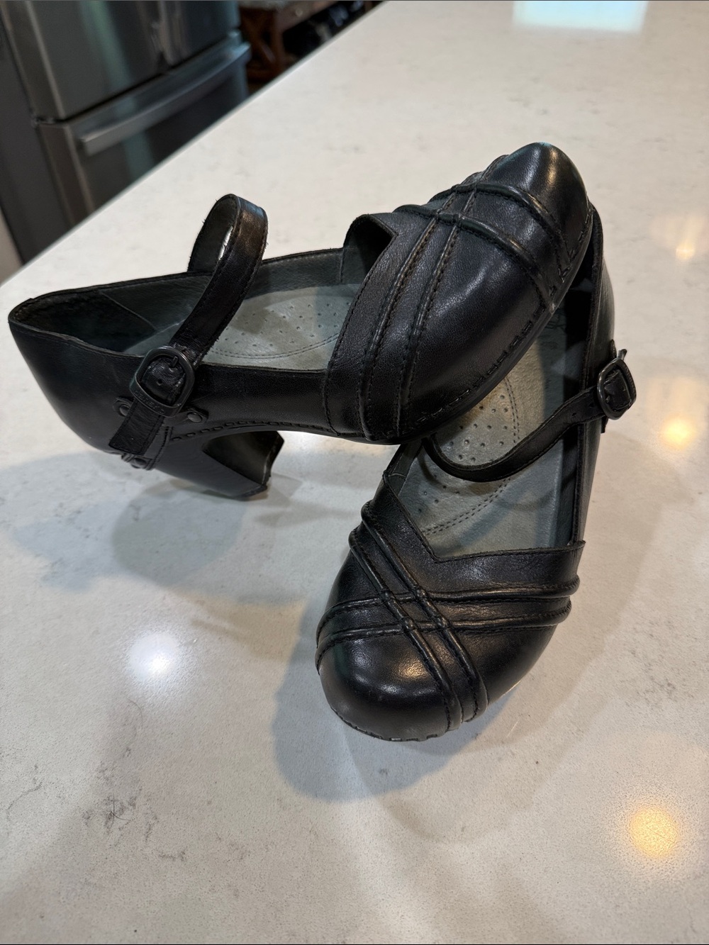 Dansko Reeny Mary Jane Heels Black Women's Size 39/8.5-9